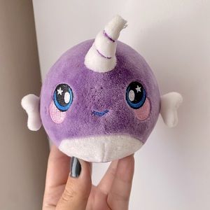 Purple Narwhal Squishamals 2017 plush